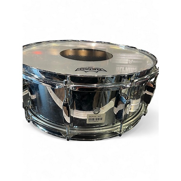 Used Pearl 14in STEEL SHELL SNARE Chrome Drum