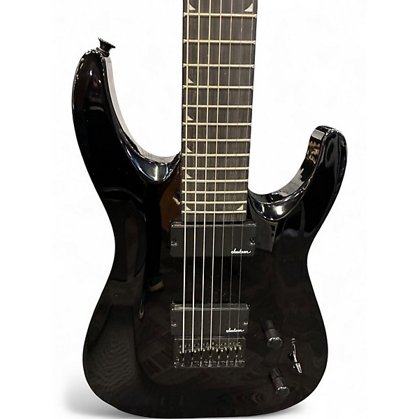 Used Jackson JS22-7 Dinky 7 String Black Solid Body Electric Guitar