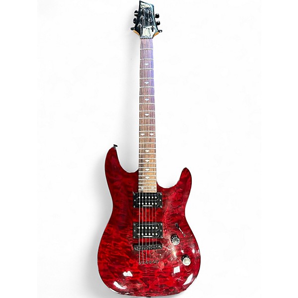 Used Laguna LE200 Trans Red Solid Body Electric Guitar