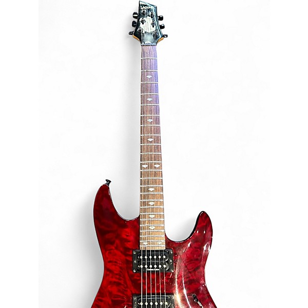 Used Laguna LE200 Trans Red Solid Body Electric Guitar