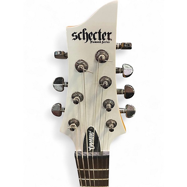 Used Schecter Guitar Research Demon 7 String Alpine White Solid Body Electric Guitar