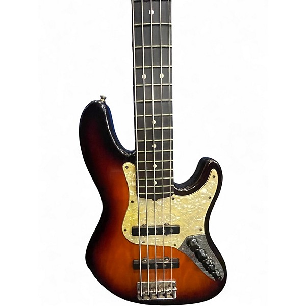 Vintage 1996 Fender  J Bass V Deluxe ATB W/C 2 Color Sunburst Electric Bass Guitar