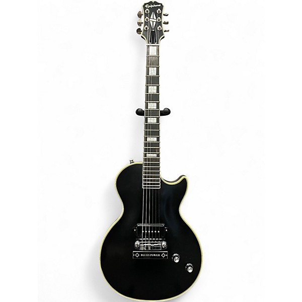 Used 2019 Epiphone Jared James Nichols "Old Glory" Les Paul Custom Black Aged Gloss Solid Body Electric Guitar