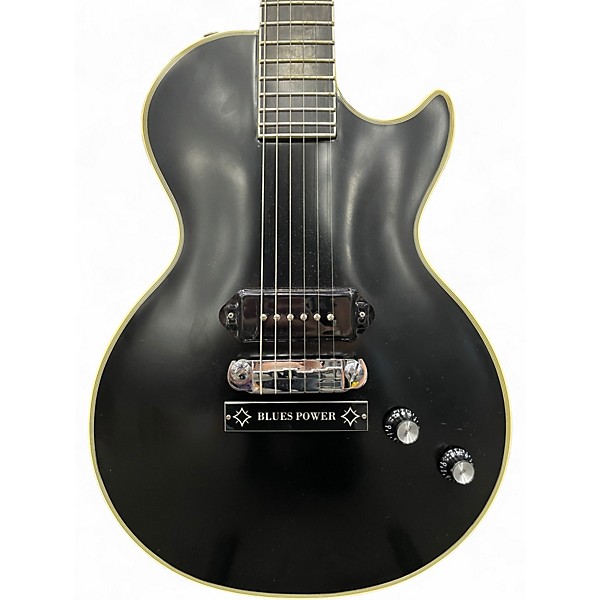 Used 2019 Epiphone Jared James Nichols "Old Glory" Les Paul Custom Black Aged Gloss Solid Body Electric Guitar