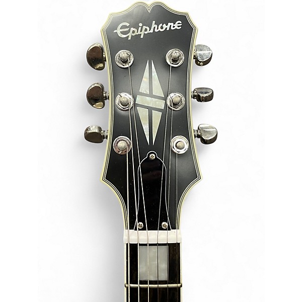 Used 2019 Epiphone Jared James Nichols "Old Glory" Les Paul Custom Black Aged Gloss Solid Body Electric Guitar