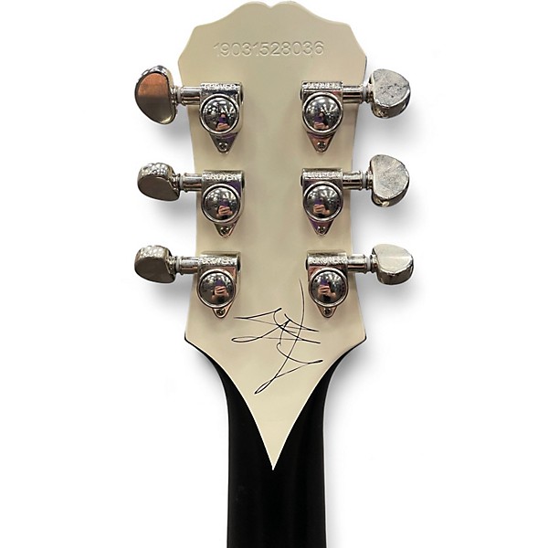 Used 2019 Epiphone Jared James Nichols "Old Glory" Les Paul Custom Black Aged Gloss Solid Body Electric Guitar