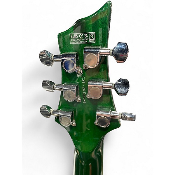 Used Harley Benton CST-24 Trans Green Solid Body Electric Guitar