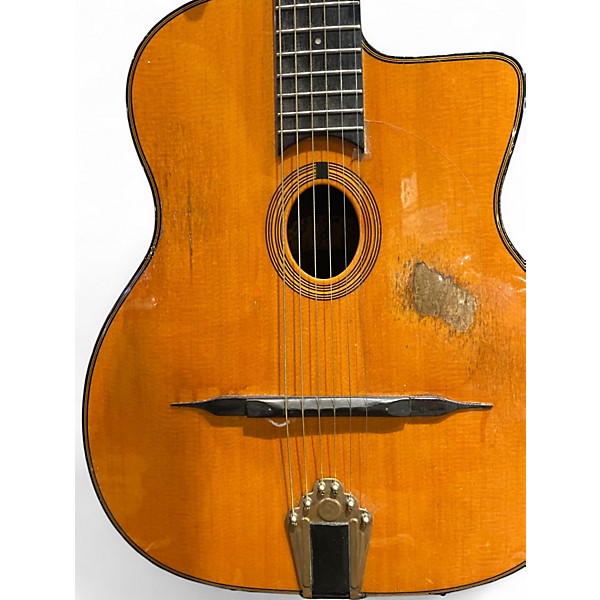 Vintage 1980s Gitane DG-255 Antique Natural Acoustic Electric Guitar