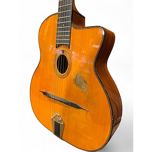 Vintage 1980s Gitane DG-255 Antique Natural Acoustic Electric Guitar