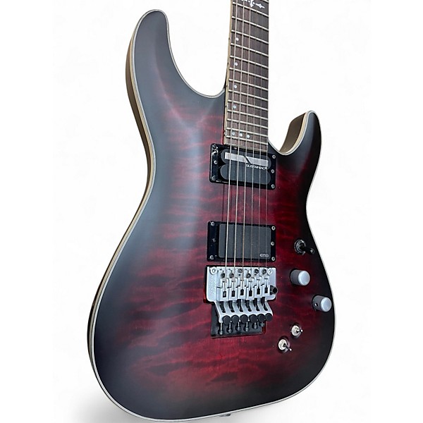 Used Schecter Guitar Research C1 FRS PLATINUM Crimson Red Trans Solid Body Electric Guitar