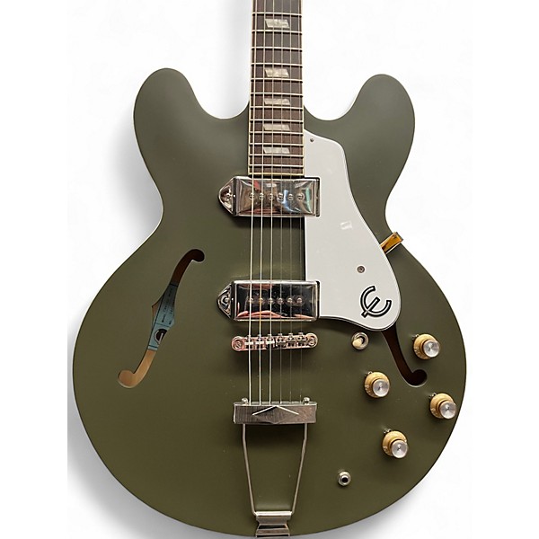 Used Epiphone Casino Worn Royal Olive Hollow Body Electric Guitar