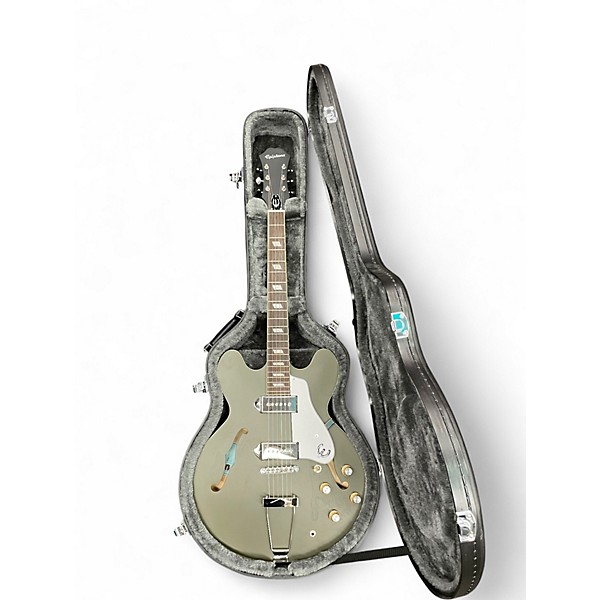 Used Epiphone Casino Worn Royal Olive Hollow Body Electric Guitar