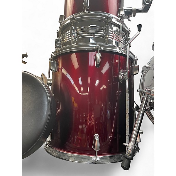 Used Percussion Plus 5 Piece 5 PIECE DRUM KIT/SHELL PACK Crimson Red Drum Kit