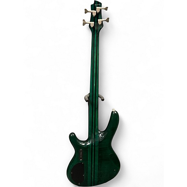 Used Cort Artisan 5 String Bass Green Electric Bass Guitar