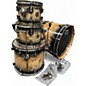 Used PDP by DW 4 Piece Limited Edition Concept Maple Mapa Burl to Black Burst  Drum Kit
