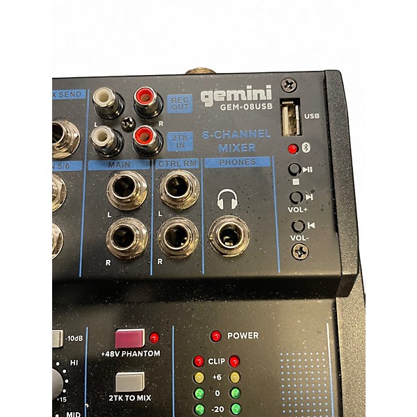 Used Gemini Gem-08USB Unpowered Mixer