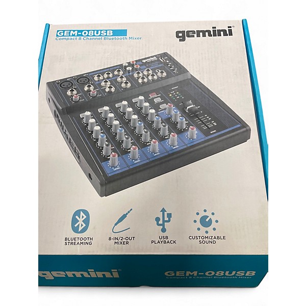 Used Gemini Gem-08USB Unpowered Mixer