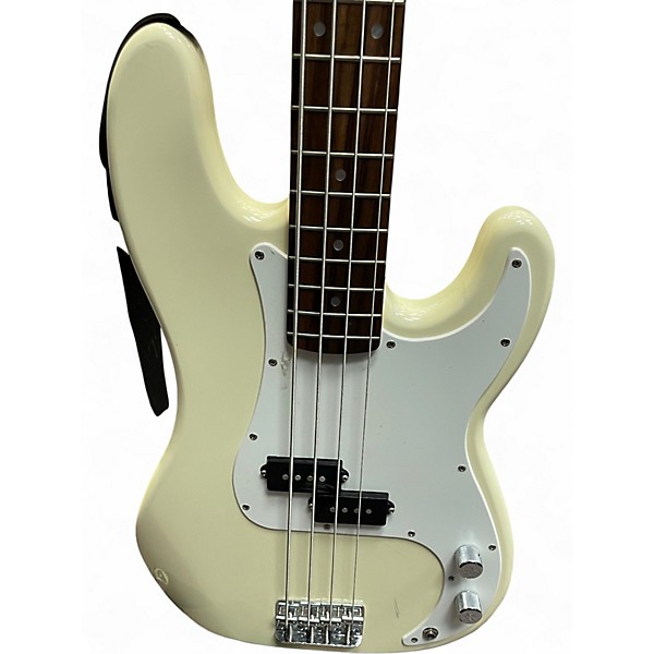 Used Squier Precision Bass Olympic White Electric Bass Guitar