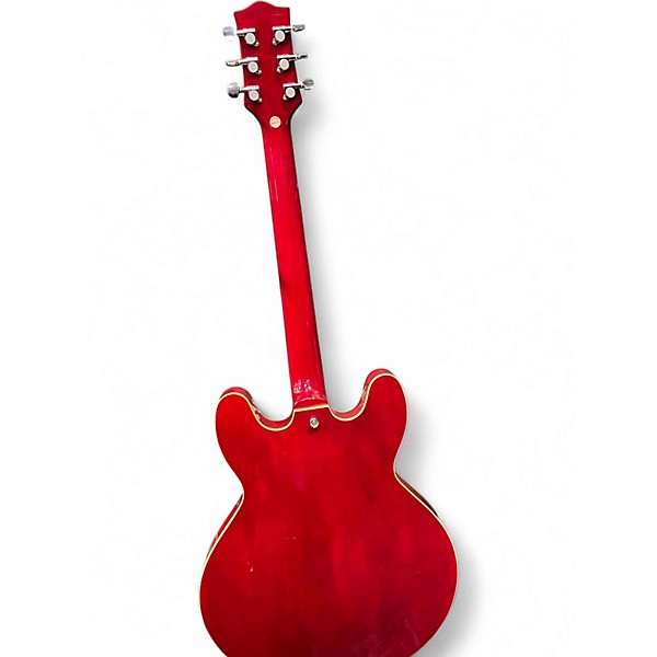 Used Jay Turser JT135 Candy Apple Red Hollow Body Electric Guitar