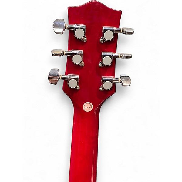 Used Jay Turser JT135 Candy Apple Red Hollow Body Electric Guitar