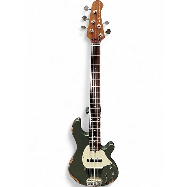 Used Lakland USA SERIES 55-14 ARMY GREEN Electric Bass Guitar