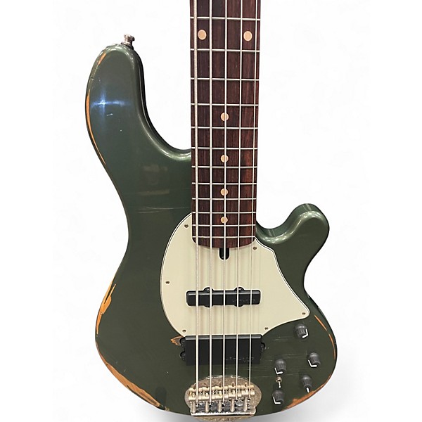 Used Lakland USA SERIES 55-14 ARMY GREEN Electric Bass Guitar