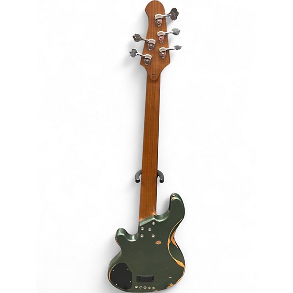 Used Lakland USA SERIES 55-14 ARMY GREEN Electric Bass Guitar