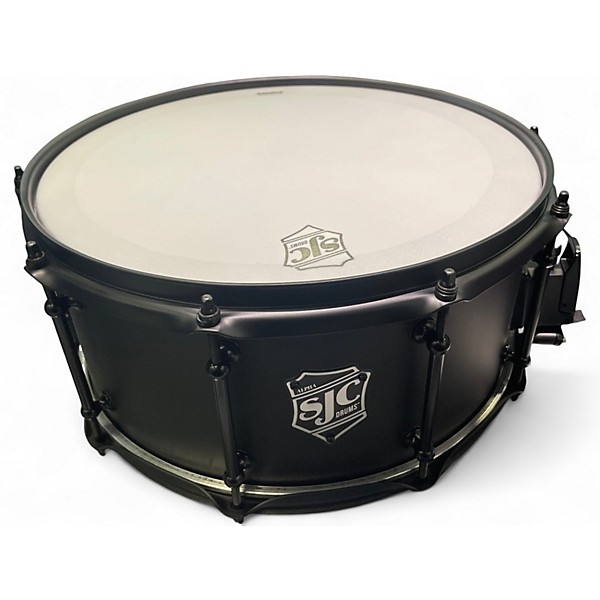 Used SJC Drums 14in ALPHA SNARE MATTE BLACK Drum