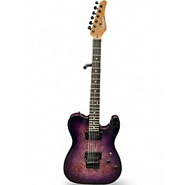 Used Schecter Guitar Research Diamond Series PT Purple Burst Solid Body Electric Guitar
