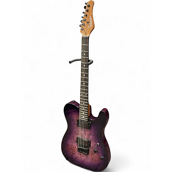 Used Schecter Guitar Research Diamond Series PT Purple Burst Solid Body Electric Guitar
