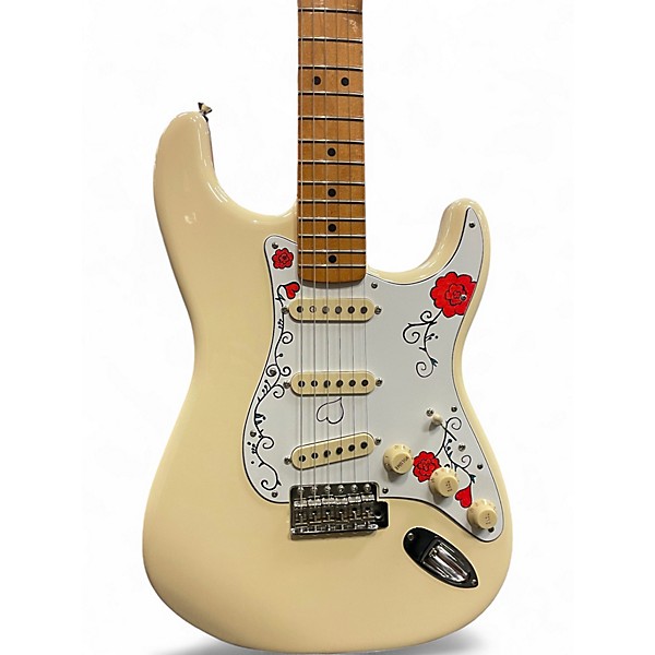 Used Fender Jimi Hendrix Stratocaster Olympic White Solid Body Electric Guitar