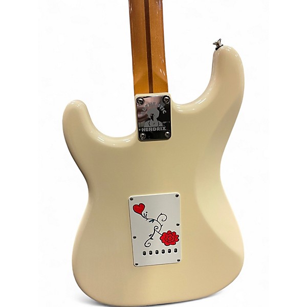 Used Fender Jimi Hendrix Stratocaster Olympic White Solid Body Electric Guitar