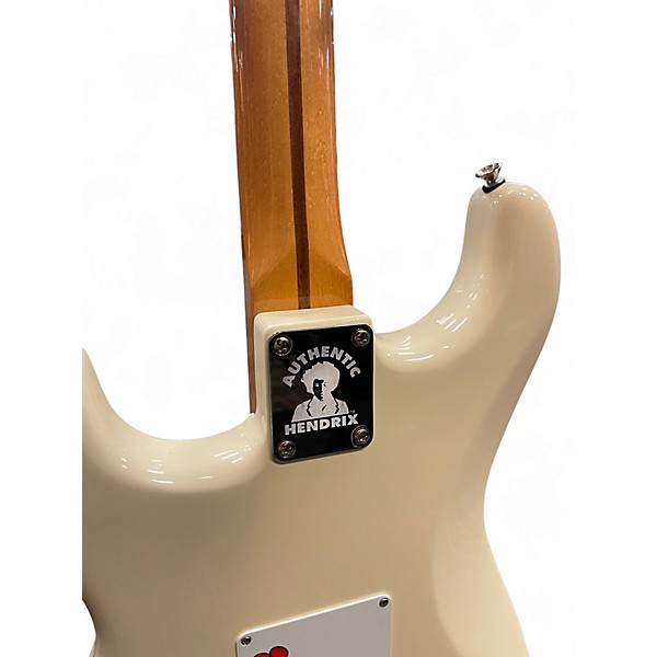 Used Fender Jimi Hendrix Stratocaster Olympic White Solid Body Electric Guitar