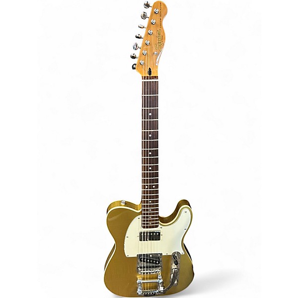 Used 2025 Squier Classic Vibe '60s Custom Telecaster SH with Bigsby Aztec Gold Solid Body Electric Guitar