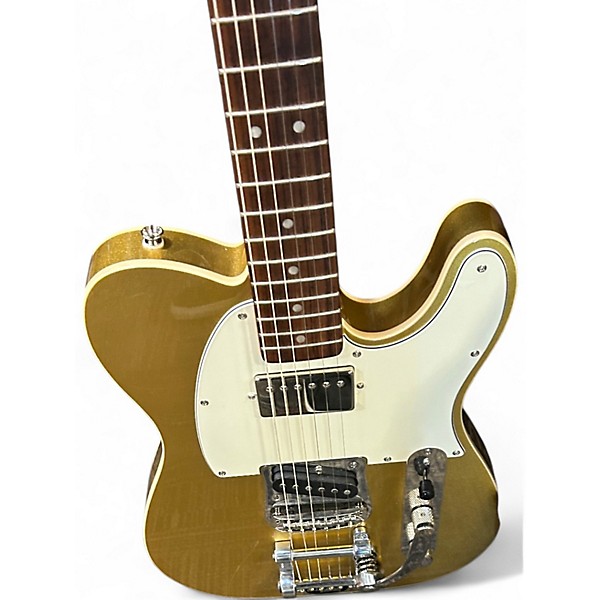 Used 2025 Squier Classic Vibe '60s Custom Telecaster SH with Bigsby Aztec Gold Solid Body Electric Guitar