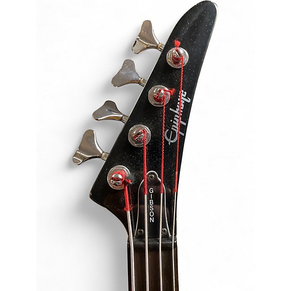Used 1991 Epiphone By Gibson Rock Bass CH/B Black Electric Bass Guitar