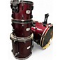 Used Pearl 4 Piece Export Wine Red Drum Kit