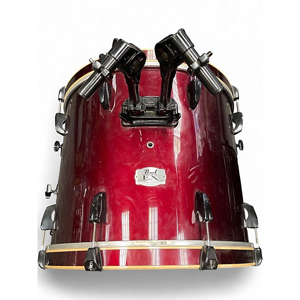 Used Pearl 4 Piece Export Wine Red Drum Kit