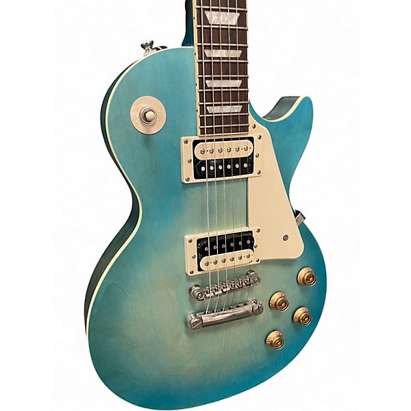 Used Epiphone Les Paul Traditional Pro IV Pacific Blue Solid Body Electric Guitar