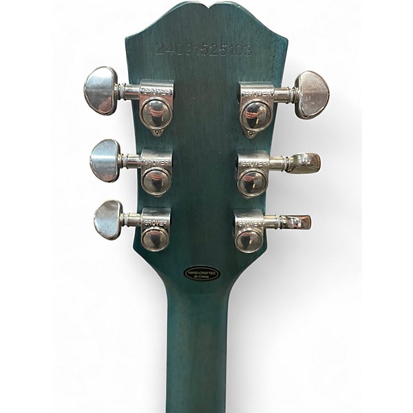 Used Epiphone Les Paul Traditional Pro IV Pacific Blue Solid Body Electric Guitar