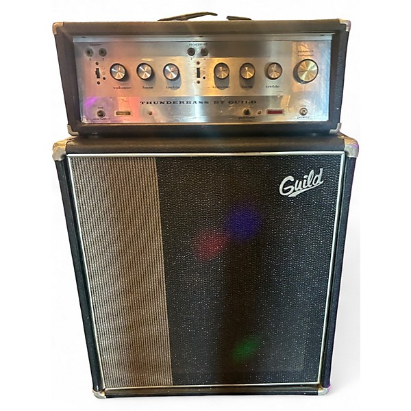 Vintage 1960s Guild Thunder Bass Head and Cabinet Tube Guitar Combo Amp