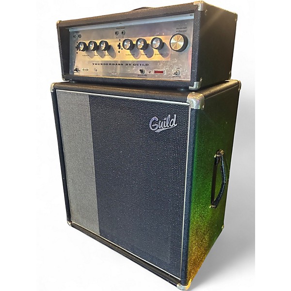 Vintage 1960s Guild Thunder Bass Head and Cabinet Tube Guitar Combo Amp