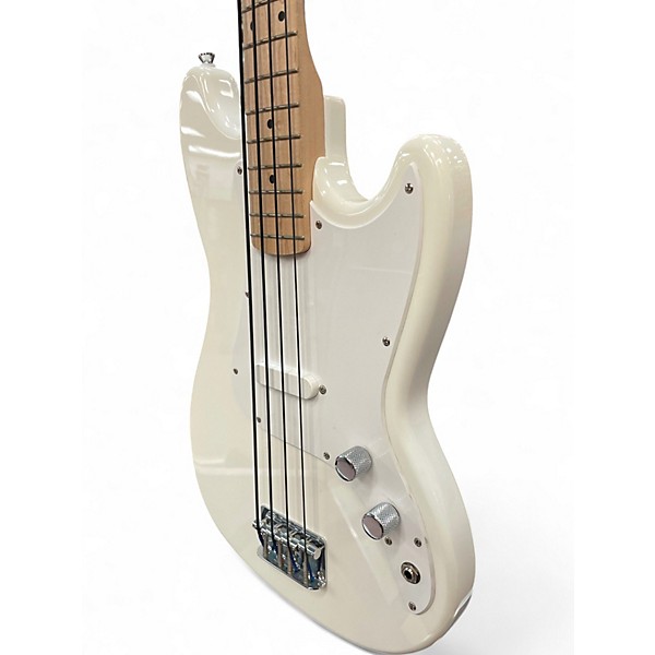 Used 2023 Squier Bronco Arctic White Electric Bass Guitar