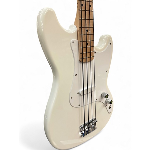 Used 2023 Squier Bronco Arctic White Electric Bass Guitar