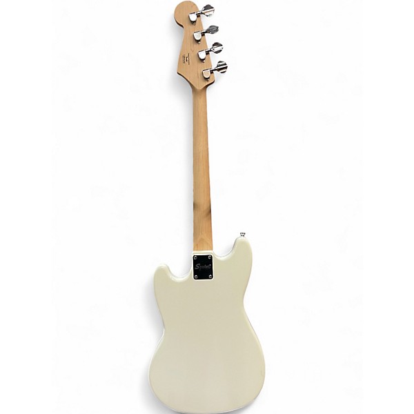 Used 2023 Squier Bronco Arctic White Electric Bass Guitar