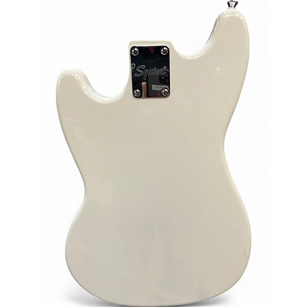 Used 2023 Squier Bronco Arctic White Electric Bass Guitar