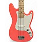 Used 2023 Squier Bronco Tahitian Coral Electric Bass Guitar