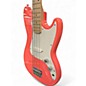 Used 2023 Squier Bronco Tahitian Coral Electric Bass Guitar