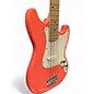 Used 2023 Squier Bronco Tahitian Coral Electric Bass Guitar