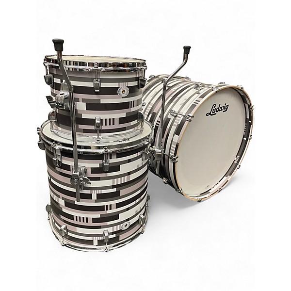 Used Ludwig 3 Piece NeuSonic Digital Black Oyster Drum Kit